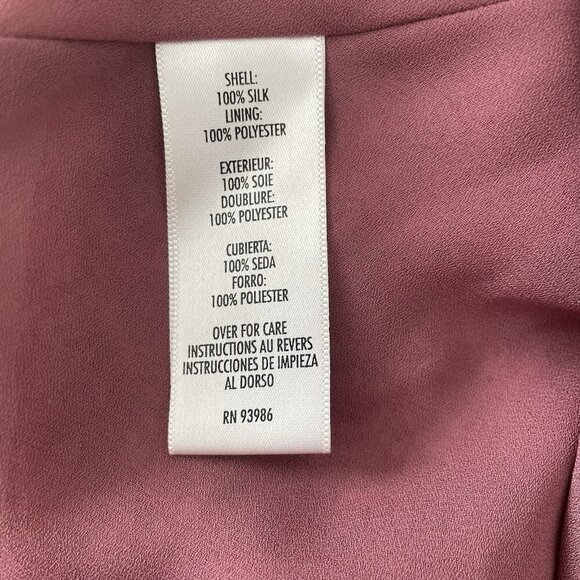 Vintage Y2K 90’s Petite Sophisticate Sz 6 Silk Top Pink Floral Sheer Babydoll - Picture 4 of 12